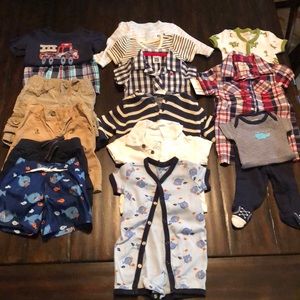 Newborn and 0-3  tops and bottoms